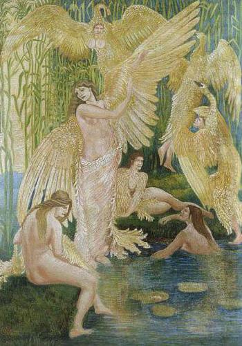 Walter Crane The Swan Maidens china oil painting image